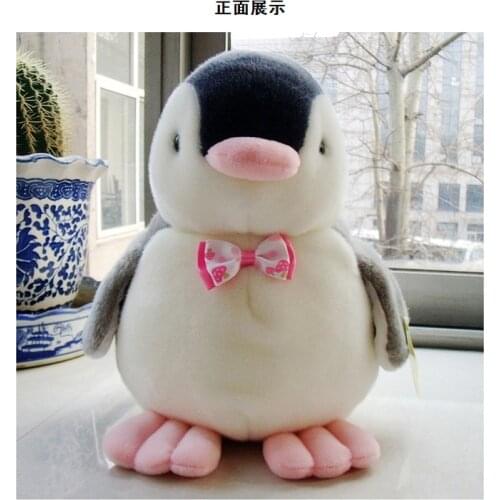 About 30cm bowtie penguin soft plush toy throw pillow ,birthday gift h2032