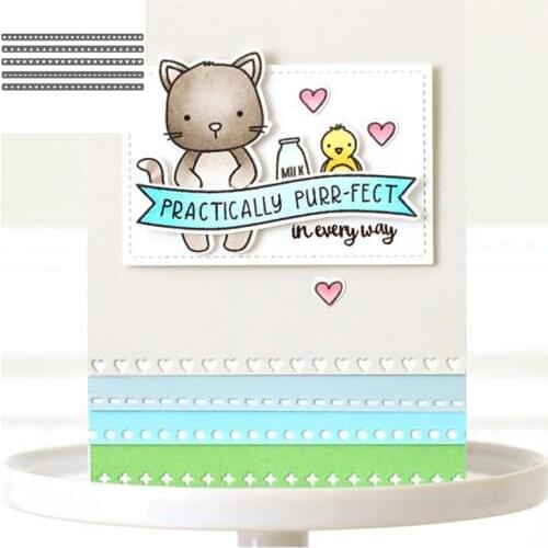 Metal Cutting Dies Set Continuous Circle Rectangle Love Plus Minus Strips DIY Scrapbooking Craft Cards Decor Album 2020 New