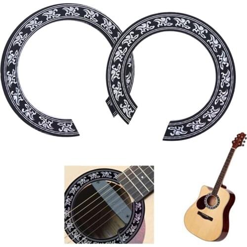 Guitar sound hole flower mouth round decals acoustic guitar sound hole flower sound hole decoration stickers with adhesive