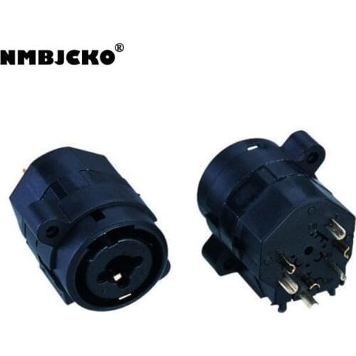 NMBJCKO 10pcs Combo sheet 6.35 jack stereo female or 7 pin xlr chassis d standard without lock