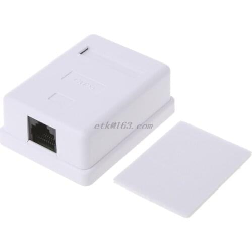 New Cat5e RJ45 8P8C HM-HB01 Model UTP Unshielded Single Port Desktop Mount Box hot
