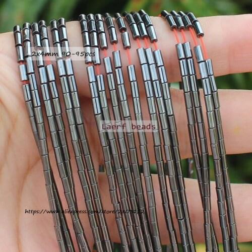 Very Shining! Many Colors,Many Size, Natural Hematite Plate beads Spacer Tube Beads, For DIY Jewelry making