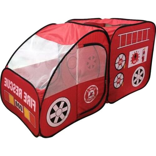 Kids Childrens Playhouse Indoor Outdoor Pop Up Fire Truck Car Play Tent Toy
