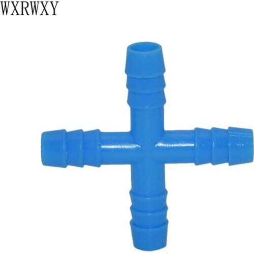 Wxrwxy 8mm Cross water splitter 4-way connector animal drinking fountains adapter 8mm Cross barb Connector 25pcs
