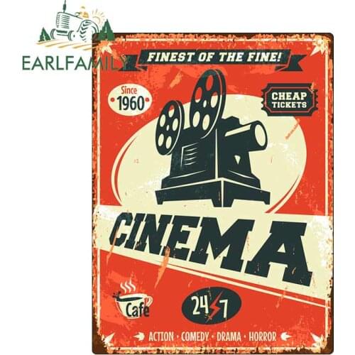 EARLFAMILY 13cm x 9.8cm For Cinema Poster Fine Car Stickers Auto Refrigerator Decal Anime Graphics Fashion For JDM SUV RV