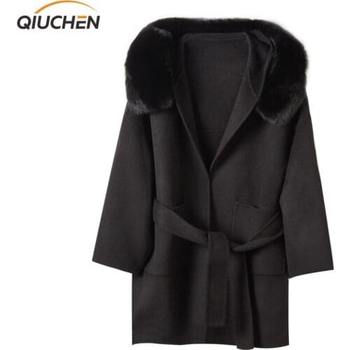 QIUCHEN Women's Cashmere Coats
