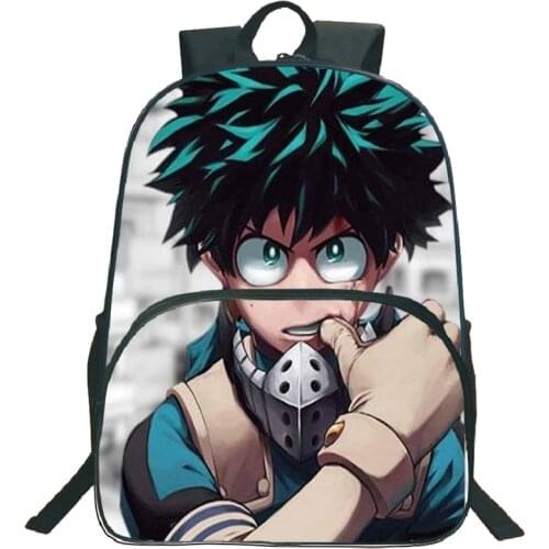 Mochila Anime My Hero Academia Backpacks Deku Graphic School Backpack Children Daily Schoolbag Boys Girls BookBag Teens Rucksack