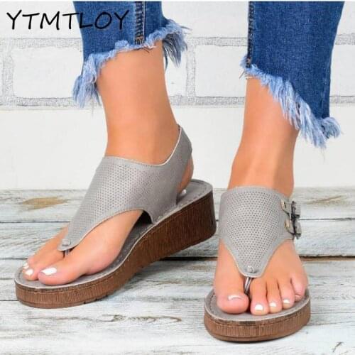 Fashion Womens Summer Slippers Sandals Outdoor Casual Buckle Belt Shoes Breathable Beach Flip Flops Sandals Size 35-43