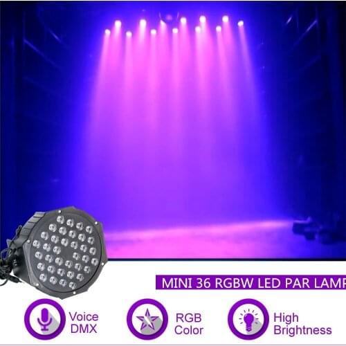 Sharelife Mini 36 Pc Led Red Green Blue RGB LED Par Lamp DMX Sound Club DJ Light Home Gig Party Show Stage Lighting Par36