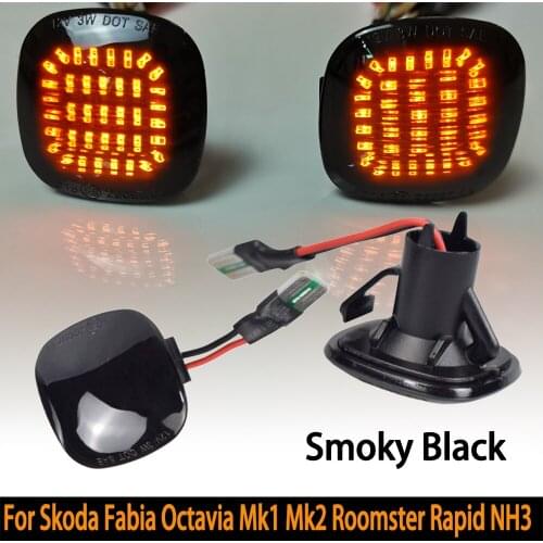 2PCS LED Dynamic Side Marker Turn Signal Light For SKODA Octavia Roomster Rapid Fabia SEAT Cordoba Ibiza Leon for AUDI A3 A4 A8