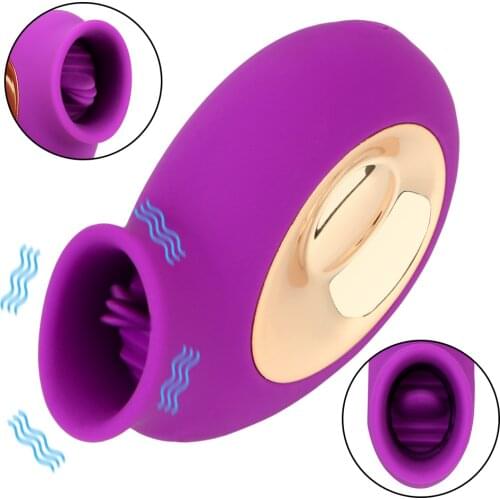 Tongue Vibrator Clit Nipple Sucker Oral Pussy Licking Sex Toys for Women Female Masturbator G spot Clitoral Stimulator
