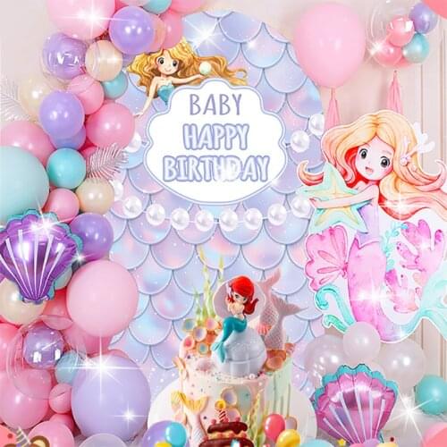 Disney Marvel Mickey and Snow Princess Mermaid Childrens Life Party Decoration Baby Shower Decorations Gender Reveal Ballons