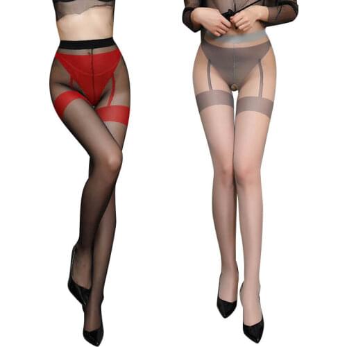 Exotic Stockings Nylons Pantyhose Open Crotch Female Breathable Women Lingerie Tights for Ladies Transparent Black Hosiery