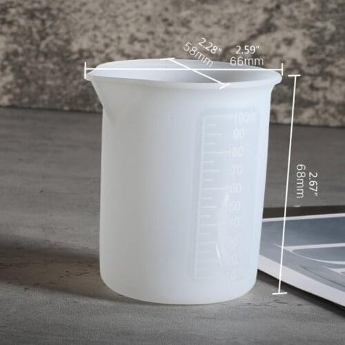 100ML Silicone Measuring Cup Handmade DIY Jewelry Making Tools Crystal Epoxy Resin Mixed Measure Accessories Gadgets
