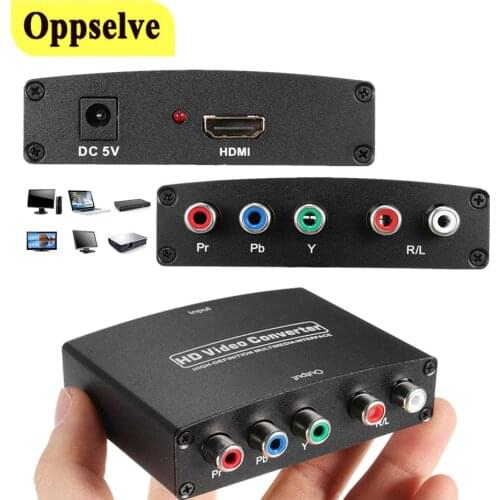 1080P HDMI-compatible to YPBPR R/L Video Audio Converter For HDTV TV Box DVD Television Display Upscale Connector Audio Adapter