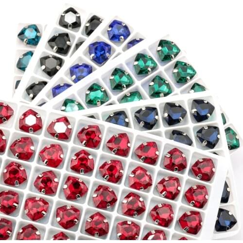 12mm 24Colors New Popular Claw Sew On Rhinestones High Quality Crystal Glass Sew on Stone Sewing Rhinestone For diy accessories