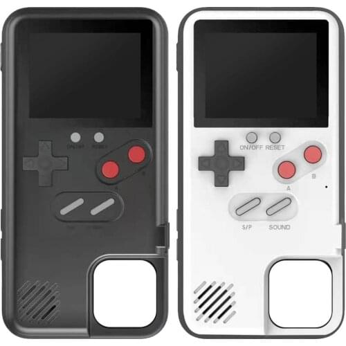 3D Retro Gaming Phone Case Color Screen Game Machine for iPhone 11/ Pro/ Max Handheld Game Shell Cover with 36 Small Game