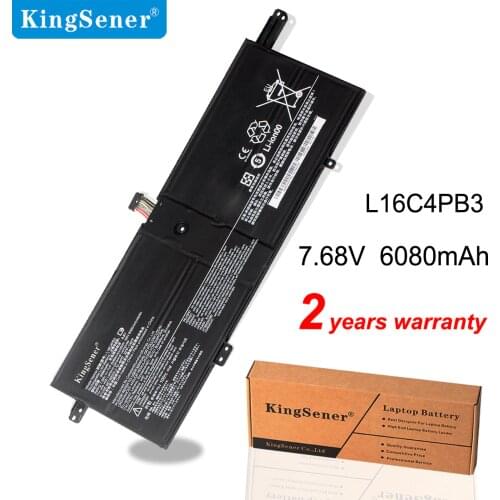 Kingsener L16C4PB3 Laptop Battery for Lenovo IdeaPad 720S-13ARR 720S-13IKB Series L16M4PB3 L16L4PB3 7.68V 268mAh/48WH