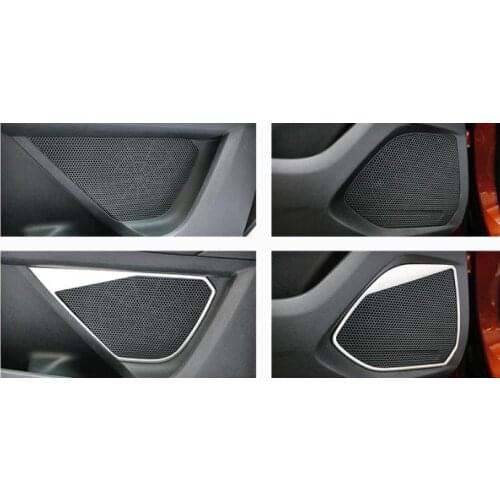 Accessories Stainless Steel Car Door Speaker Decorative Ring Cover Car Styling Interior Chrome Fit For 2017 Peugeot 5008