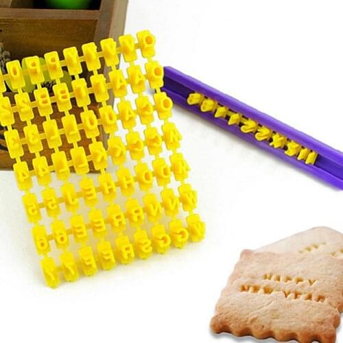 Alphabet Letter Number Cookie Mould Press Stamp Embosser Cutter Fondant Mould