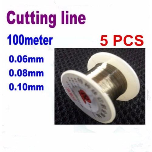 5pcs 0.06 0.08 0.1mm LCD Screen Separation Diamond Wire Cutting Line for Mobile Phone Repair Tools 100 meters