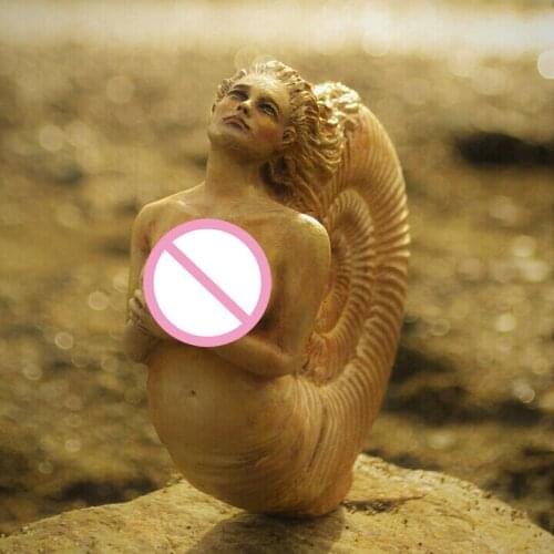 Ammonite Woman Ancient Spirit Mini Statue 10x12cm Desktop Decoration Vintage Ornament UD88