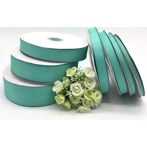 5Yards Cyan 6mm 10mm 15mm 20mm 25mm 38mm 50mm Wide Monochrome Grosgrain Ribbon Hair Bows Wedding DIY Crafts