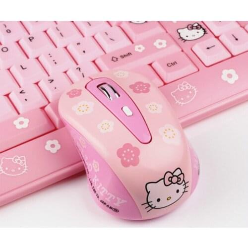 2.4G Wireless Mouse USB USB Receiver Optical Mouse Cute Cartoon Pink Computer Mouse Ergonomics 4 Button Gaming Mouse for Laptop