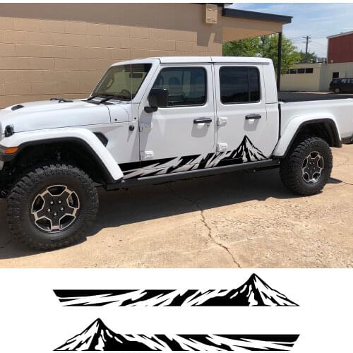 Pickup Door Side Stickers For Jeep Gladiator JT Truck Graphics Mountains Decor Decals Car Vinyl Cover Auto Tuning Accessories