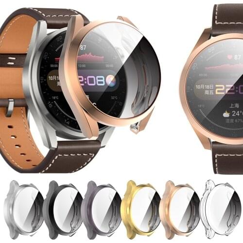 For Huawei Watch 3 / 3 Pro TPU Case Full Cover Plating Bumper Shockproof Protective Case Soft Protector Shell