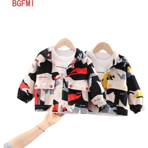 0-4 years Baby Spring Autumn Thin Zipper Jacket 2021 New Baby Boy Cowboy Hooded Camouflage Jacket Boy kid Jacket Handsome coats