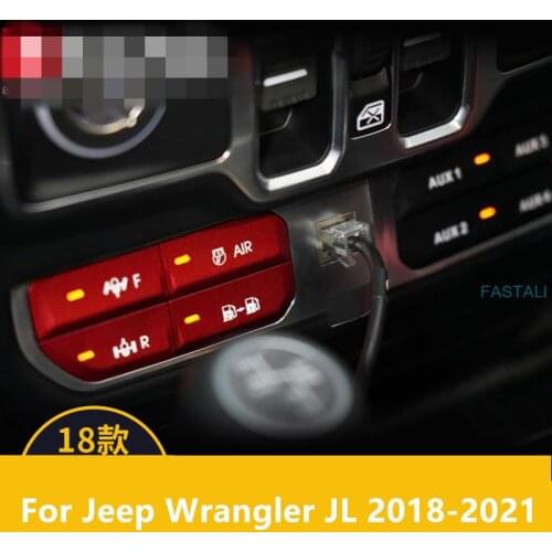 For Jeep Wrangler JL 2018-2021 Modified center console switch system AUX off-road auxiliary combination switch high quality