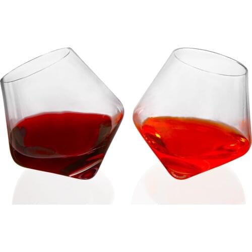 Crystal Whisky Glass Ultra Clear Spinning Top Wine Decanter Fast ePacket Wine Burgundy Whisky Beer Drinking Home Bar Party 300ml