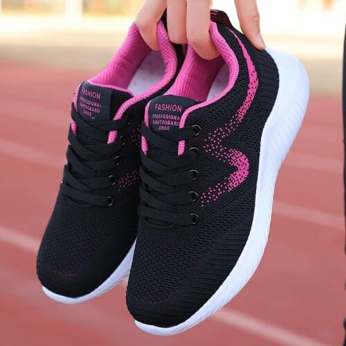 Womens shoes sneakers running sports outdoor leisure mesh breathable comfortable elastic fashion non-slip vulcanized shoes