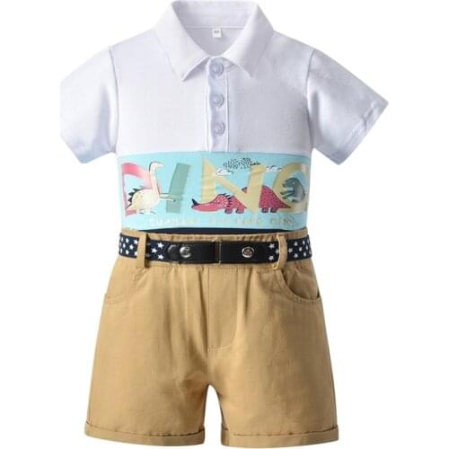 Baby Boys Summer Clothes Set Cartoon Children Boy Clothing T-Shirt+Pants Party Wedding Kids Boy Clothing Cotton Lovely Outfits