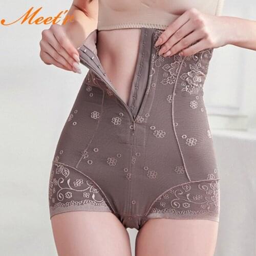 Meet'r Women High Waist Shaping Panties Sexy Breathable Body Slimming Tummy Underwear Butt Lifter Seamless Abdomen Shaperwear