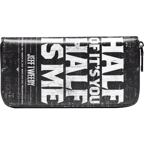 Fashion mens wallet hip hop letter printing ladies long wallet casual medium mobile phone bag fashion trend single product