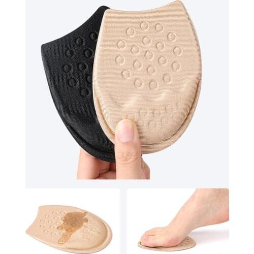 1 Pair Forefoot Insoles High Heel Soft Shoes Pads Anti-slip Foot Cushions Pads Forefoot Pain Support Front Foot Care Tool