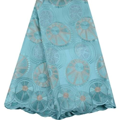 Mint Green Nigeria Lace Fabric 2019 African Dry Cotton Lace High Quality Swiss Voile Lace In Switzerland For Wedding Dress S1450