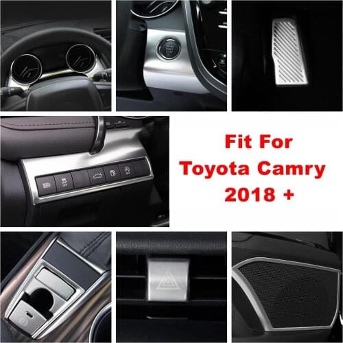 Door Speaker Head Light Warning Lamp Foot Rest Pedal Start Stop Button Cover Trim Accessories For Toyota Camry XV70 2018 - 2021