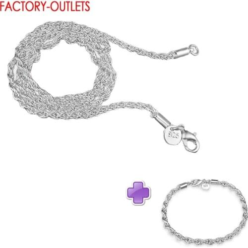 Real 925 Sterling Silver Jewelry Set Classic Wedding Bracelet Simple Stud Earrings For Women Girls Fine Jewelry Sets