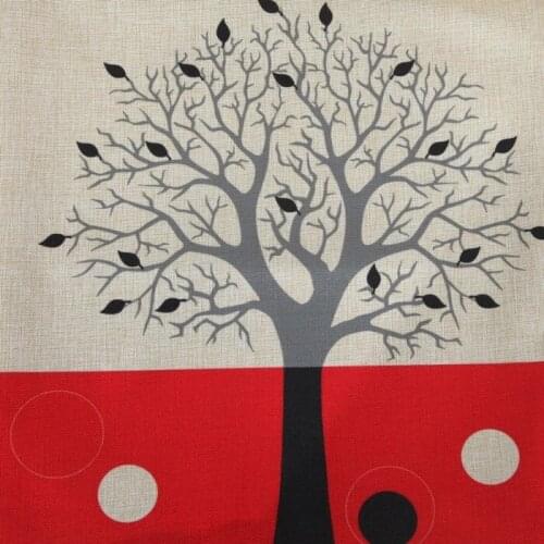 1Pcs 45*45cm Tree Pattern Cotton Linen Throw Pillow Cushion Cover Home Decoration Sofa Bed Decor Decorative Pillowcase