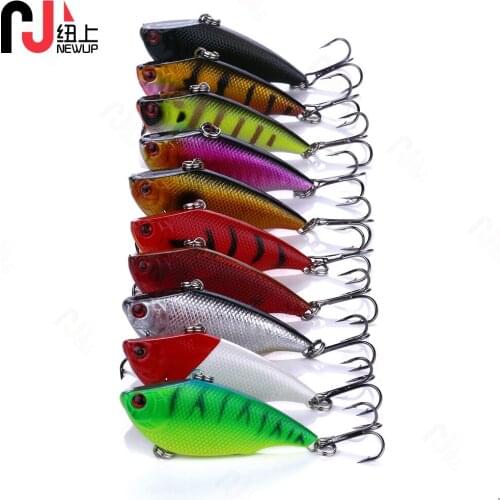 NEWUP 1Pcs 6cm 10g VIB Crankbaits Wobbler Fishing Rattlin for Fishing Lure Artificial Hard Sinking Fishing Lures Crank Bait