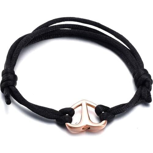 Bulk Wholesale Stainless Steel Heart Cremation Jewery Bracelet For Women Black Adjustable Length Rope Urn Bracelet For Ashes