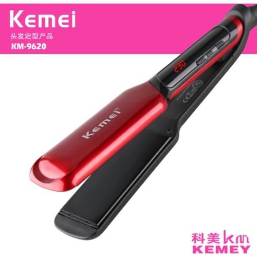 Kemei professional flat irons hair straightener curling styling tools pranchas de cabelo LCD display straightening Irons