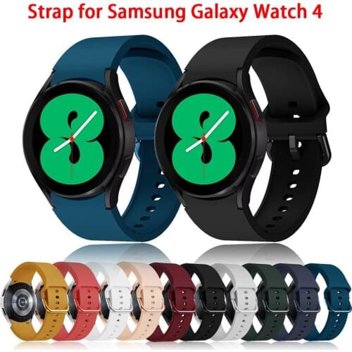 20mm Silicone Watchband Strap For Samsung Galaxy Watch 4 classic 46mm 42mm/Watch4 44mm 40mm Band Replacement Wristbands Bracelet