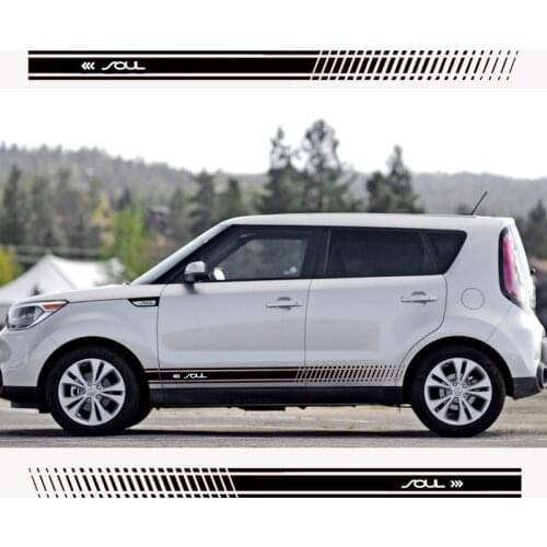 Stylish car body sticker vinyl body decal racing stripe sticker for Kia Soul Car accessories
