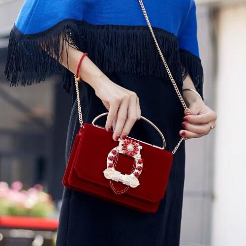 Bags For Women Dinner Party Charming Clutch Bag Retro Solid Color Ladies China Style Bag