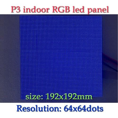 Led module p3 indoor RGB led display video wall module panel 192x192mm SMD2121 full color 64x64 indoor Advertising panel