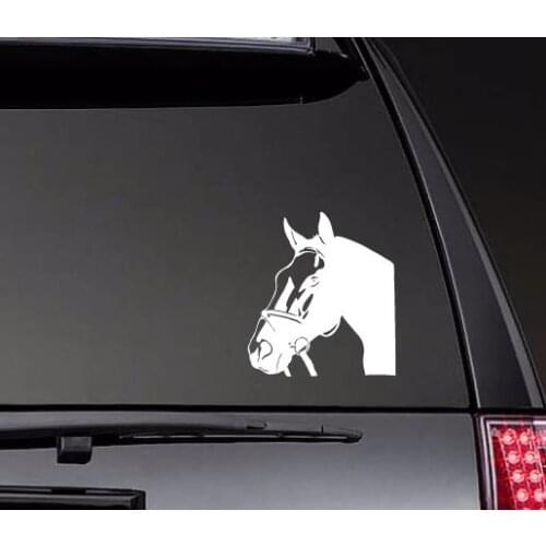 Pretty Horse Head Stickers Car Decal Window Art Bumper Car Rear windshield Decor Unique WaterProof ZP0608